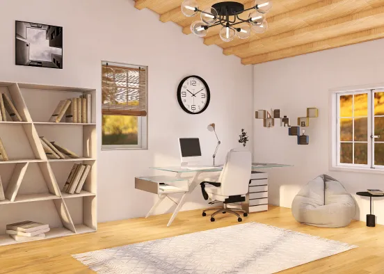 An office to study.  Design Rendering