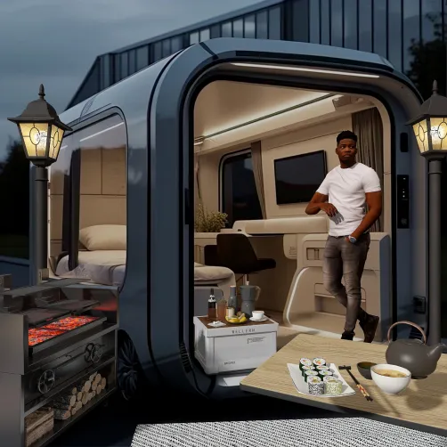 Aesthetic camp van..