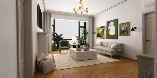 Mod-Trad (Nora Ephron Inspired) Living Room 