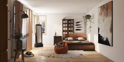 Warm boho teenroom