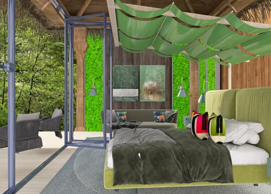 # Tropical resort Renderização de Design