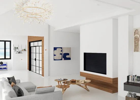 Living room decor Design Rendering