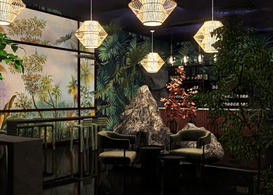 tropical night 🌙 bar Design Rendering