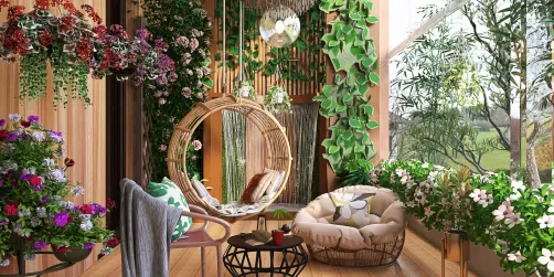 A wonderful balcony with a charming view 🪴🏡