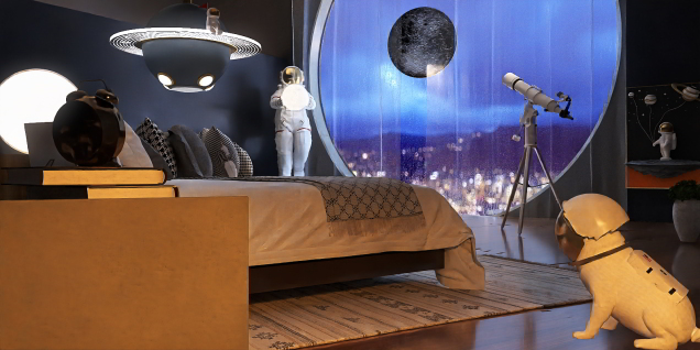 Moon Themed Bedroom 
