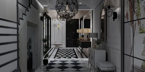 Opulent Geometric Foyer