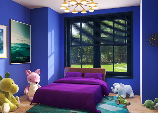 Cool colored room (edited) Design Rendering