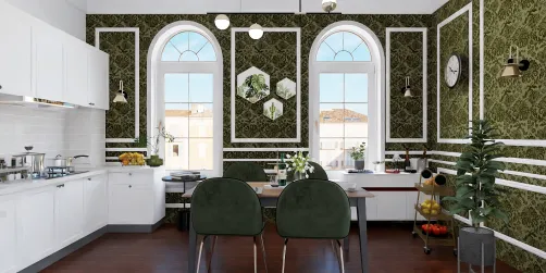 Green dining room