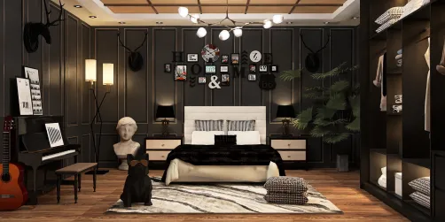 black bedroom🖤🖤