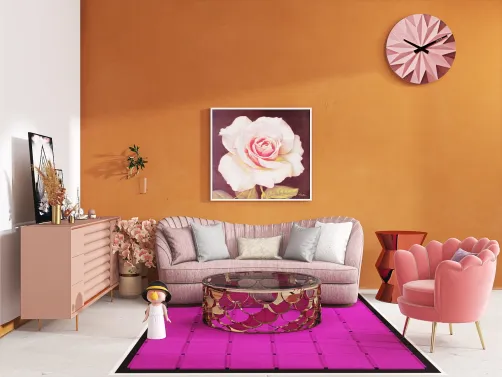 A pink room