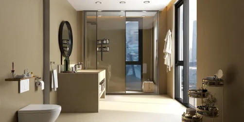 Baño estilo japandi