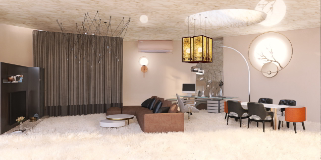 ss constructions living room  design 