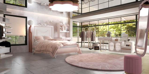 Cute bedroom and walk in wardrobe 