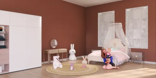 La chambre pour fille rose