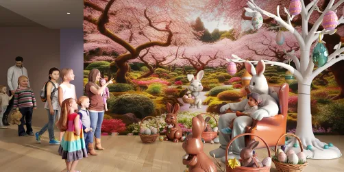 Visiting the Easter Bunny! 
