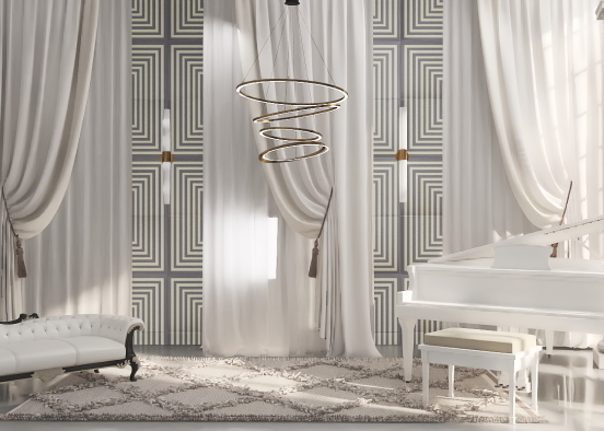 Dream Piano Room Design Rendering