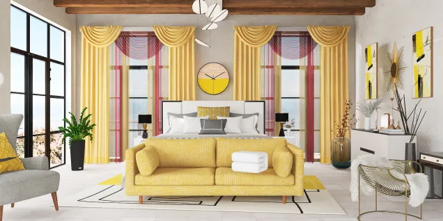 Yellow inspired bedroom