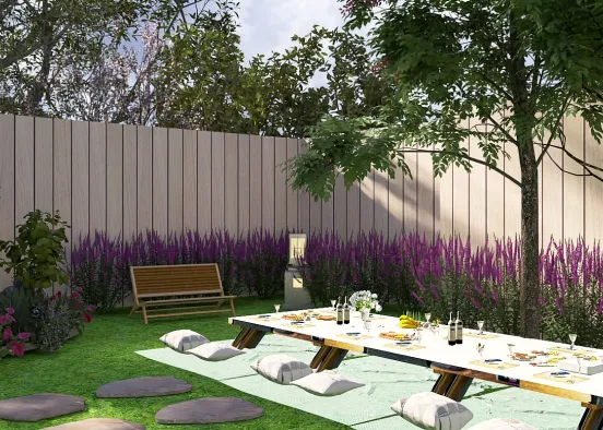 # Backyard Brunch for my friends 🧡  Renderização de Design