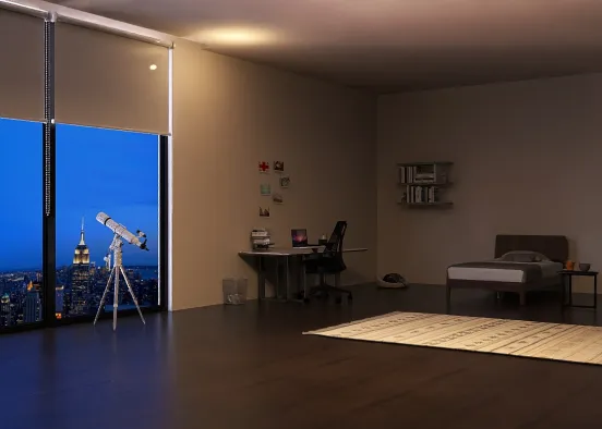 A room for living alone  Design Rendering