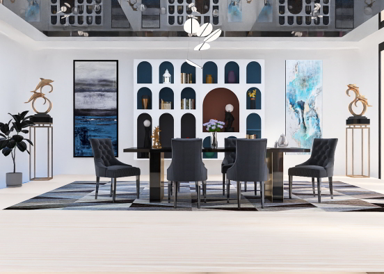 The Looking Glass Dining Room Design Rendering