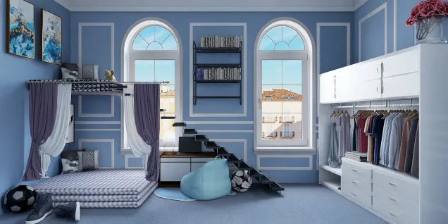 Blue bedroom for 2
