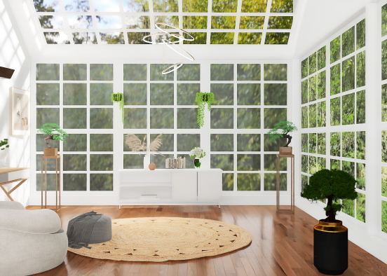 A room with plants and a place to relax~ Design Rendering