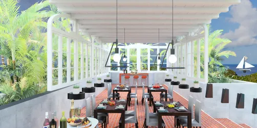 Outdoor ocean front dining 