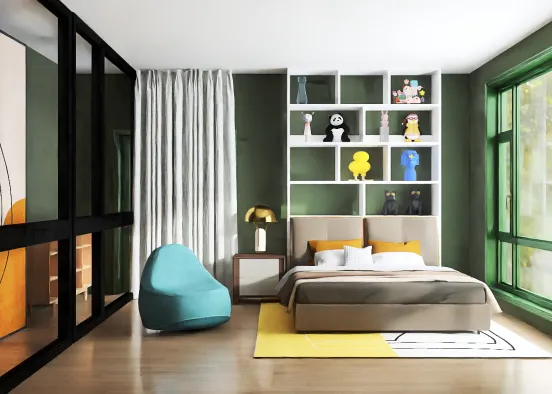 # Kids bedroom Renderização de Design