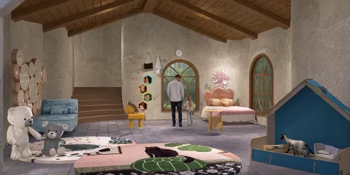 Dad and Daughter cabin