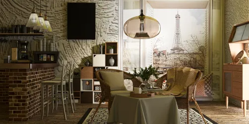 Cafe con vista a Tour Eiffel de París 🥐🥖🇫🇷
