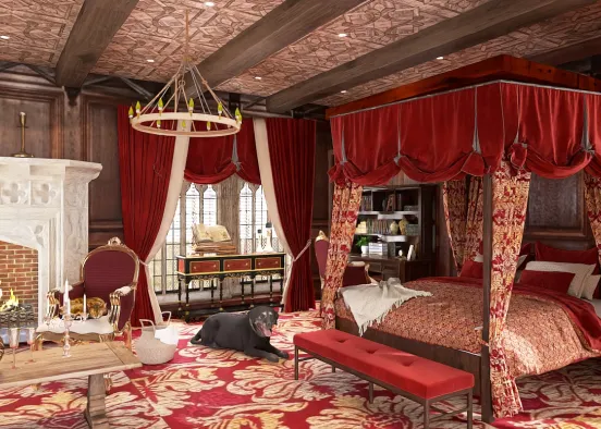 Tudor Cottage Bed Chamber Design Rendering
