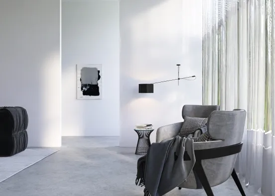 Sala minimalista Design Rendering