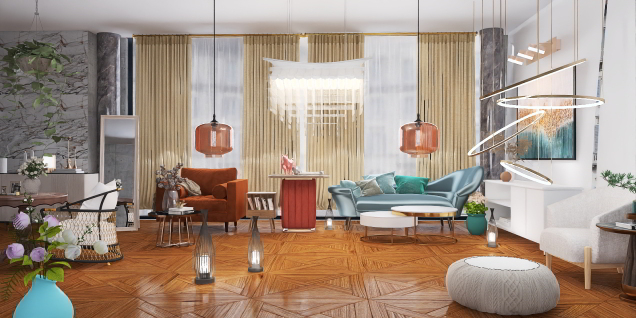 Midcentury modern living room 💡