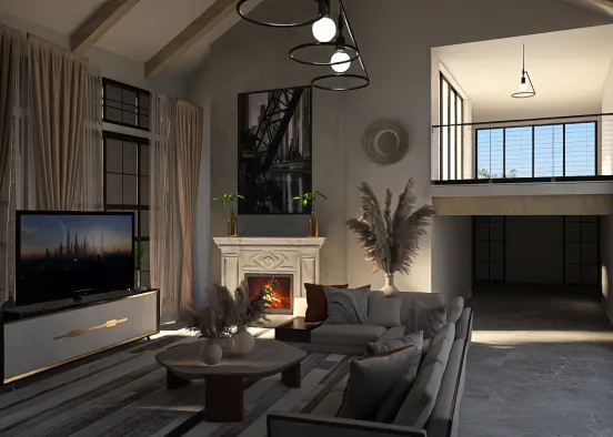 # Modern Decor/ Upscale living Renderização de Design