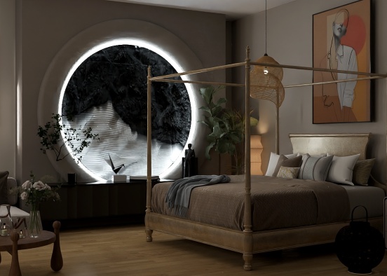 Soft lovely bedroom idea 💡 Design Rendering