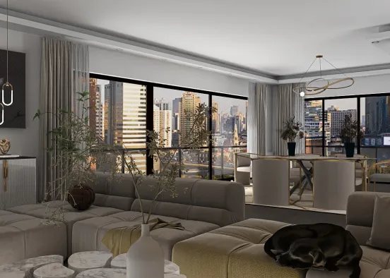 # 20250502 The nap after walking🐾  modern opulance✨ Renderização de Design