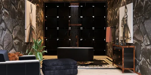 Black with Copper Bath 