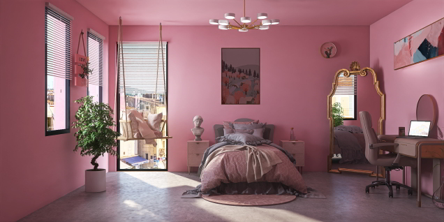 Pink bedroom 