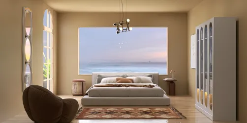 Calm bedroom by the beach