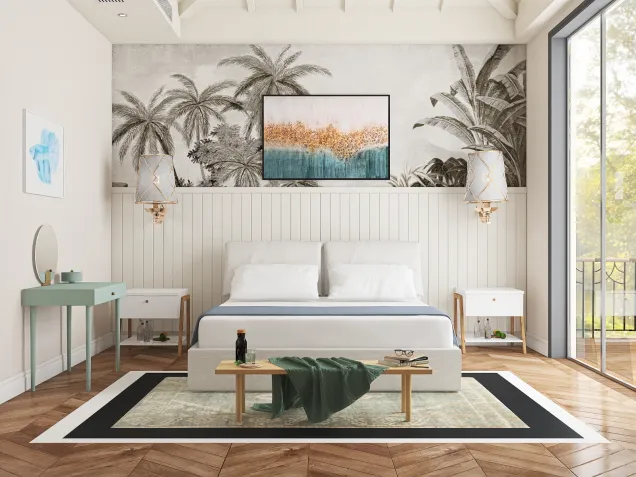 Tropical Themed Bedroom 