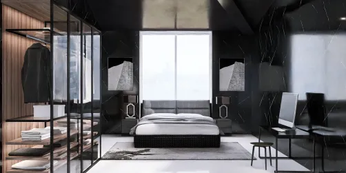 Black Marble Bedroom