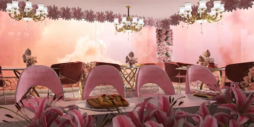 Beutiful Flower Pink Restaurant