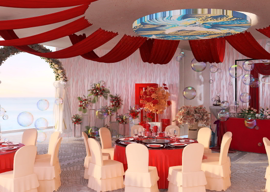 A wedding hall Design Rendering