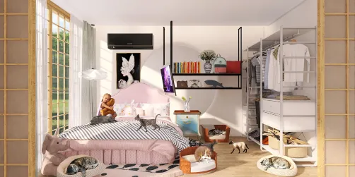 Cat lover bedroom 