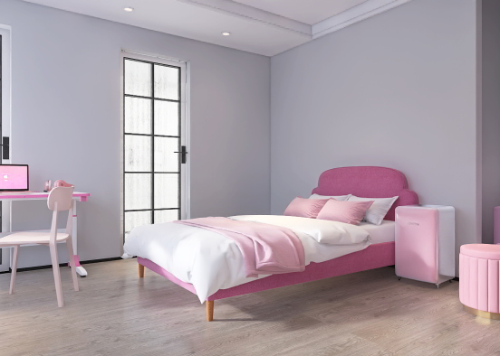 Barbie pink bedroom  Design Rendering