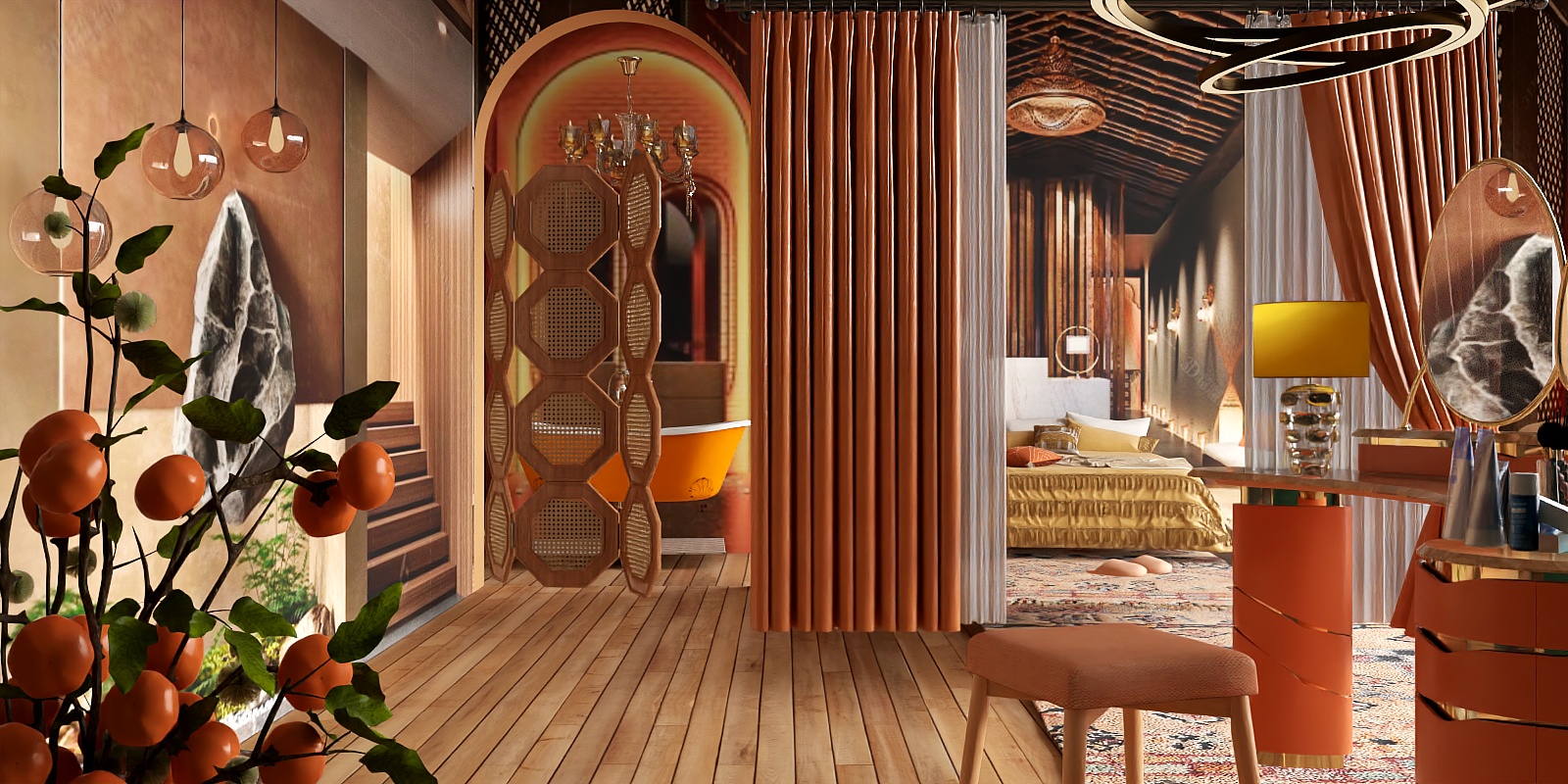 Ground level master bedroom