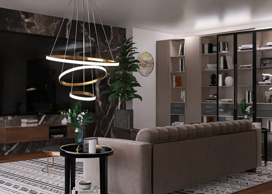 Poetic living room Design Rendering
