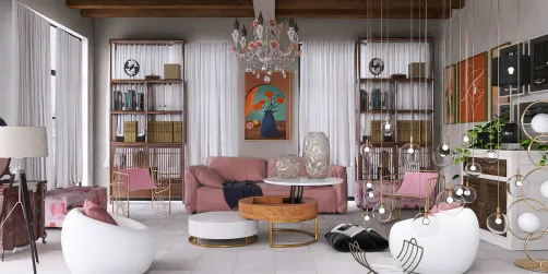 Pinkish living room idea 💡