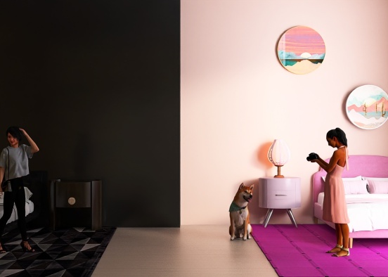 Pink + Black 🩷🖤 Design Rendering