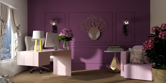 Nay 'ShoNuff Purple Glam Workspace